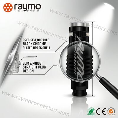 FGG.0K.309 9 Pin Self Latching Push Pull Plug 5000 Mating Cycles 0K Metal Connector